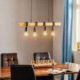 Lustra Vintage Wood 4, 4 surse de iluminare